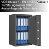 Wertschutzschrank VdS Klasse 1 EN 1143-1 mit 180° Türöffnungswinkel