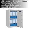 Wertschutzschrank VdS Klasse 1 EN 1143-1 mit 90° Türöffnung