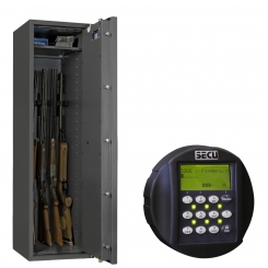 Waffenschrank EN 1143-1 Klasse 1 mit biometrischem Fingerprint Schloss 5 Waffenhalter 