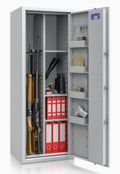 Waffenschrank Kombi 7 (1500x550x450mm) Klasse 0 , 7 Waffenhalter + Regalteil 