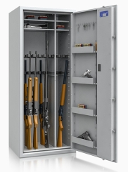 Waffenschrank Kombi 0 1-17 (1600x655x500mm) Klasse 0 , 17 Waffenhalter + Regalteil 