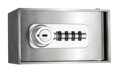 Edelstahl Schlüsseldepot Schlüsselkasten mit Zahlenschloss für den Aussenbereich 