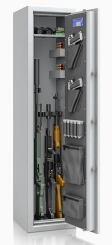 Waffenschrank 55647O Luzern (1500x350x350mm) Klasse 0 , 5 Waffenhalter mit Organizer auf der Türinnenseite 