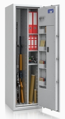 Waffenschrank Kombi 1-4 (1500x450x450mm) Klasse 1 , 4 Waffenhalter + Regalteil 